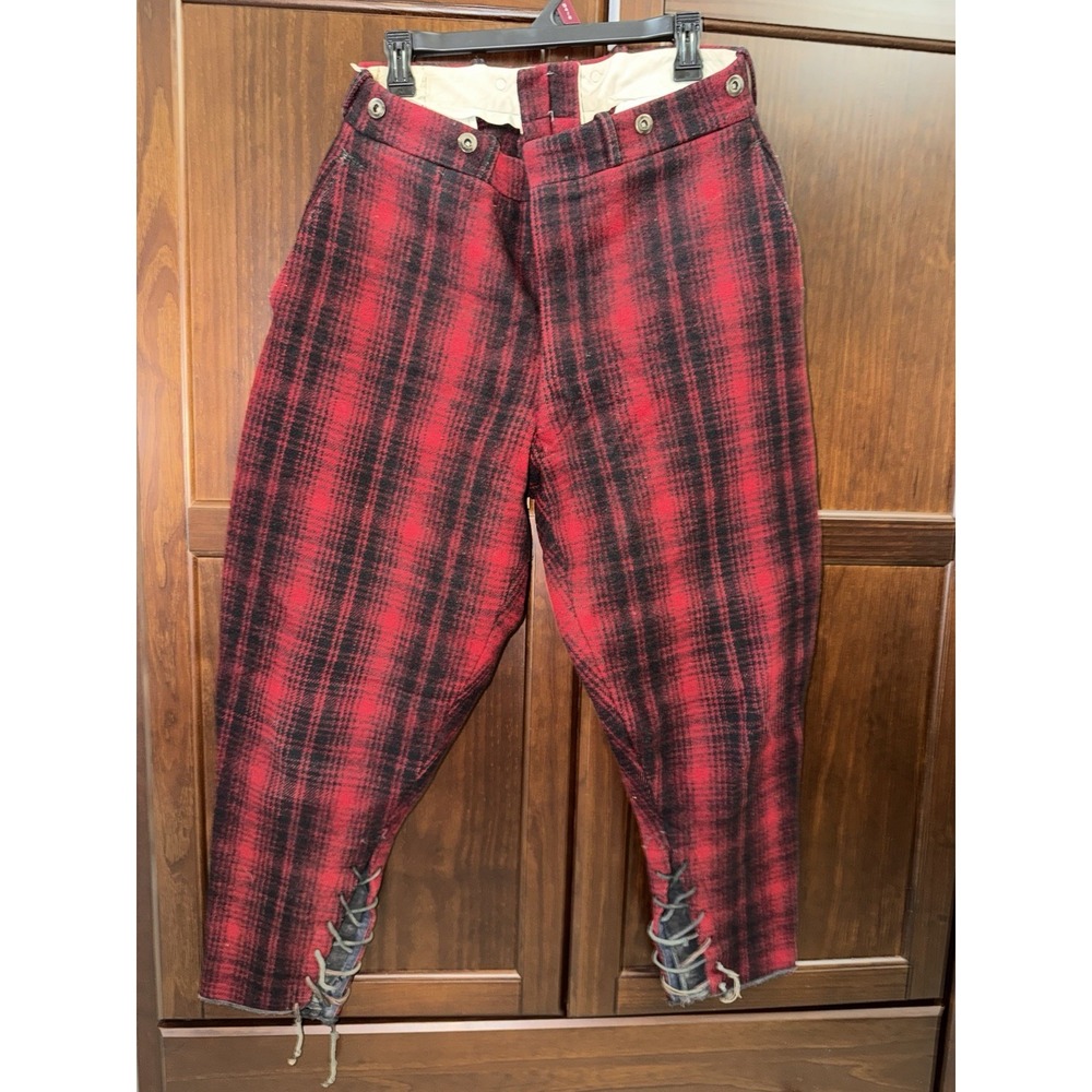 Vintage‎ Woolrich Pants Mens Buffalo Plaid Wool 50s Hunting Heavy Outdoor
